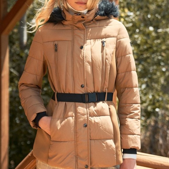 Belted Puffer Jacket - Picture 4 of 6